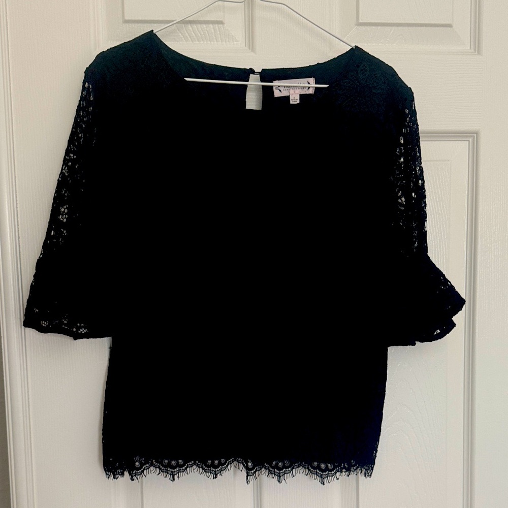 Nannette Lepore Black Lace Blouse